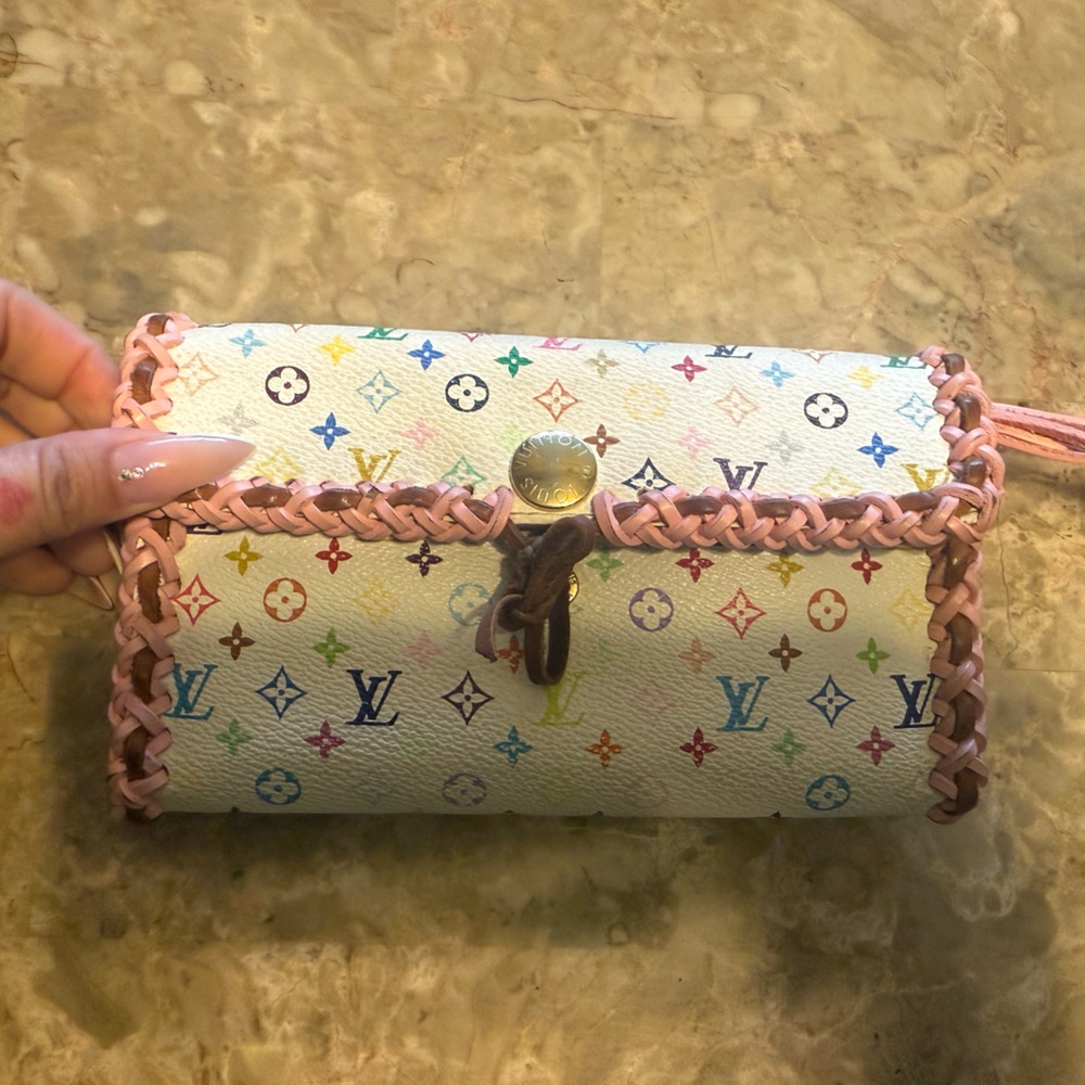 Louis Vuitton Pink and Multicolor Clutch